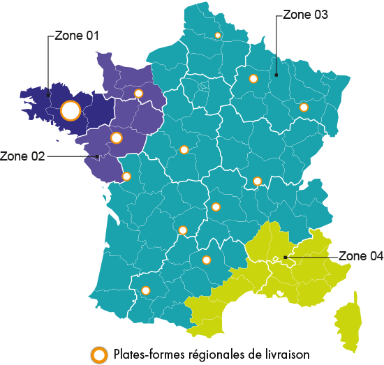 Vital Concept livre sur toute la France Carte de livraison Vital Concept et Equidéos