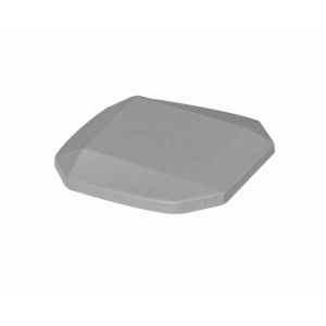 Chapeau aluminum - 65 x 70mm - gris clair sablé Ral 7042 - Silvadec