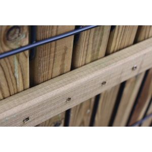 Lames horizontales de fixation en bois - 2.5m - 6 pièces
