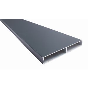 Lame aluminium - 1797 x 148 x 21mm - gris anthracite sablé Ral 7016 - Silvadec